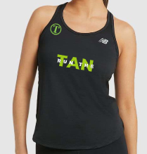 Women's - Run the Tan - Limited Edition - Black Running Singlet