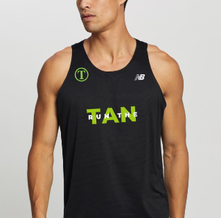 Men's - Run the Tan - Limited Edition - Black Running Singlet